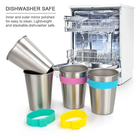 SOPHICO acero inoxidable 18/8, taza resistente a caídas en casa.