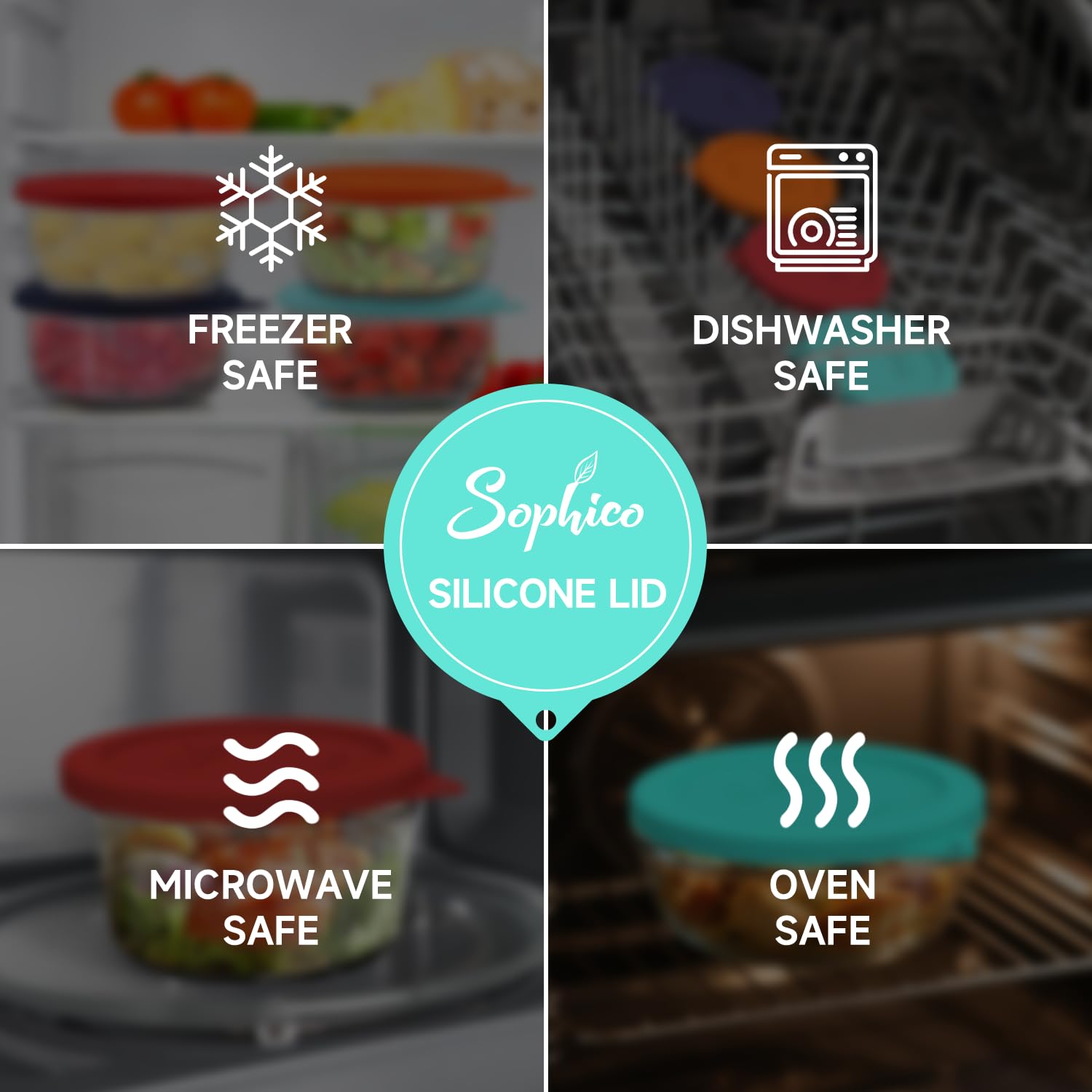 SOPHICO diseño colgante facilita colgar y secar las tapas después del lavado