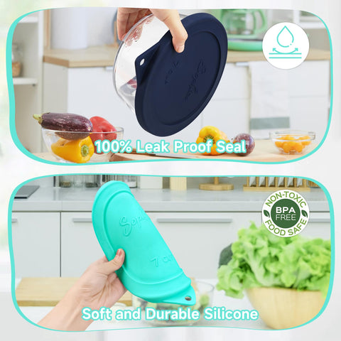 SOPHICO tapa de silicona apta para congelador y lavavajillas, resistente para uso diario