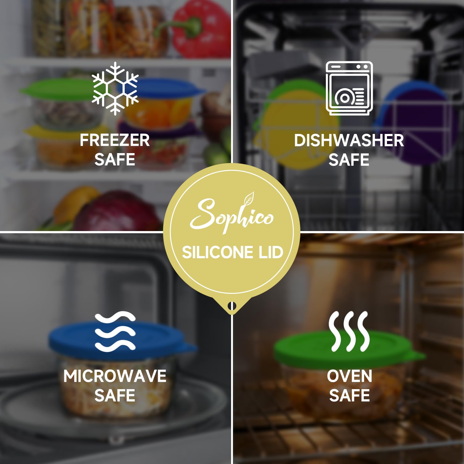 SOPHICO tapa resistente a -40℃ a 230℃ para frío y calor.
