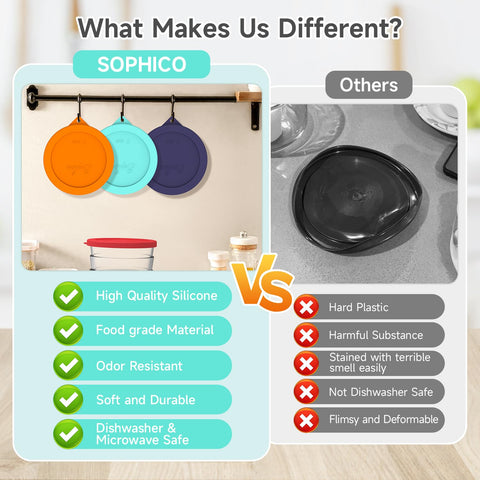 SOPHICO silicona libre de olor, segura para alimentos y apta para lavavajillas