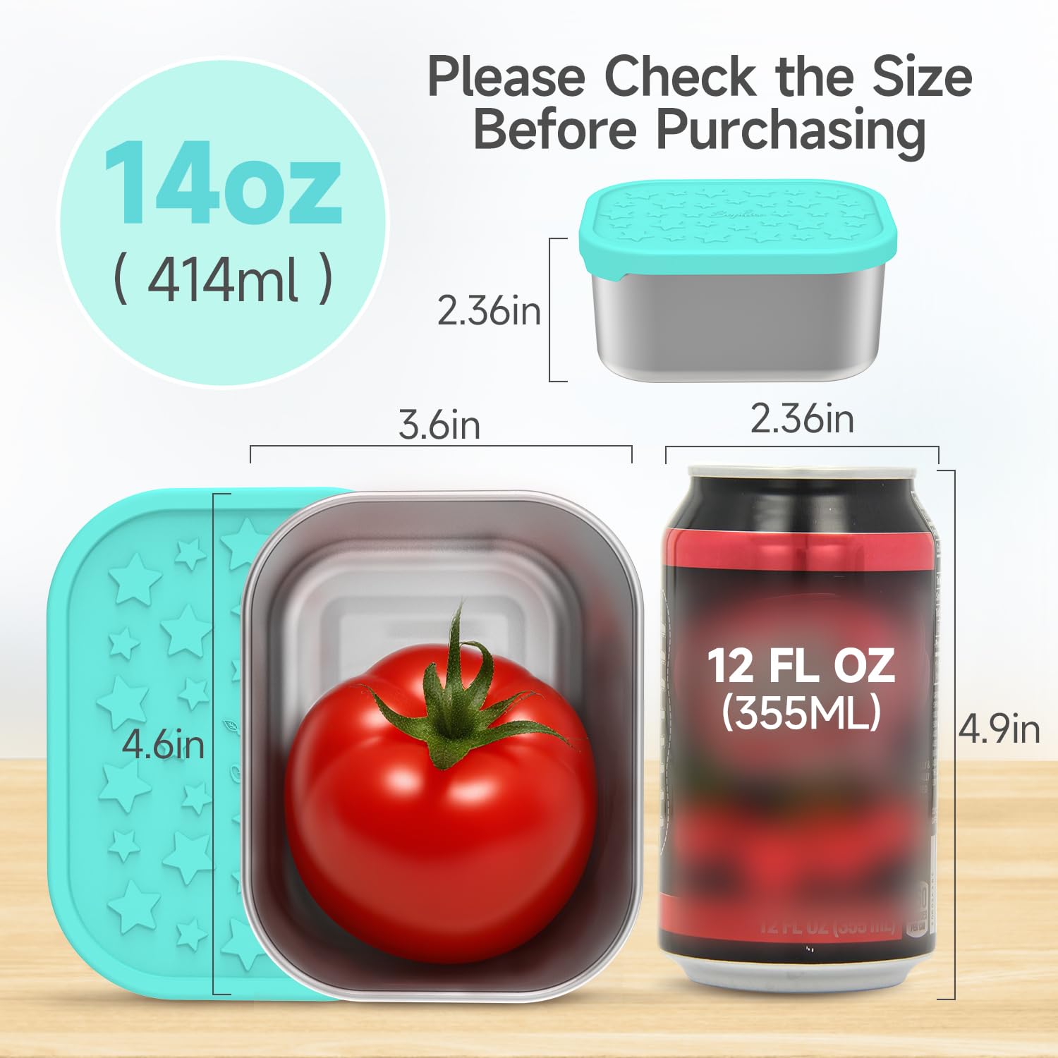 SOPHICO snack 14 oz capacidad en uso, perfecto para merienda diaria