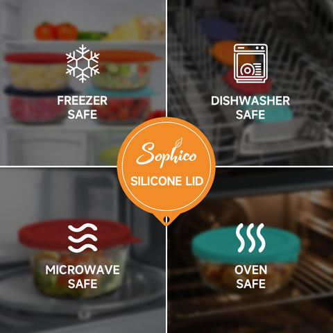 SOPHICO tapa de silicona resistente a temperaturas extremas para usos versátiles.