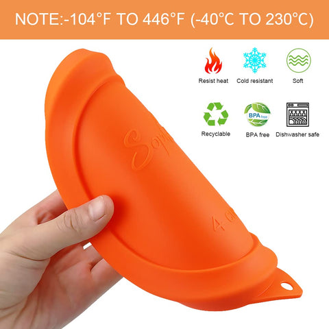 SOPHICO tapas de silicona para almacenamiento de 3 tazas: sellado fiable.