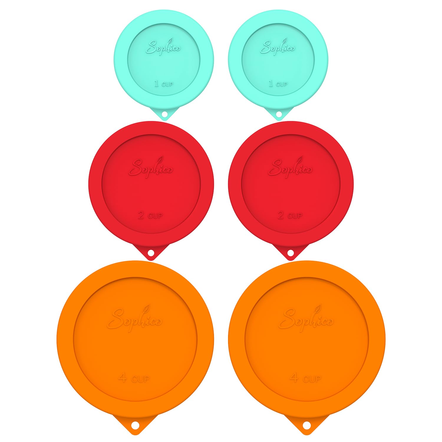 Tapas Sophico de silicona 1 taza con sello hermético para frescura.
