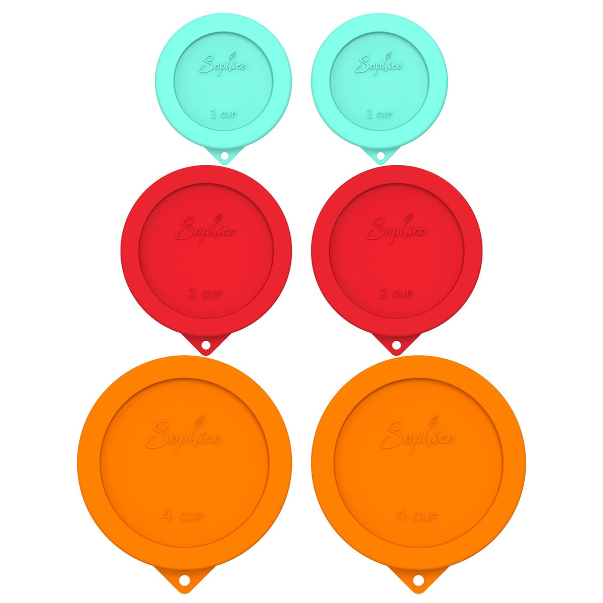 Tapas Sophico de silicona 1 taza con sello hermético para frescura.
