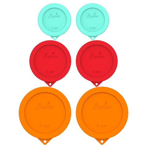 Tapas Sophico de silicona 1 taza con sello hermético para frescura.