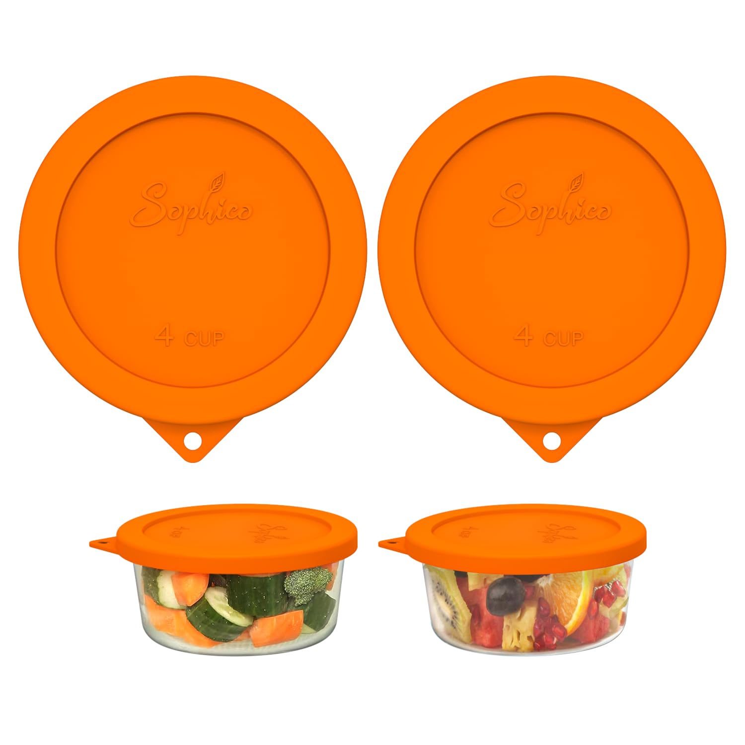 Tapa SOPHICO para tazones de 4 tazas con cierre hermético.