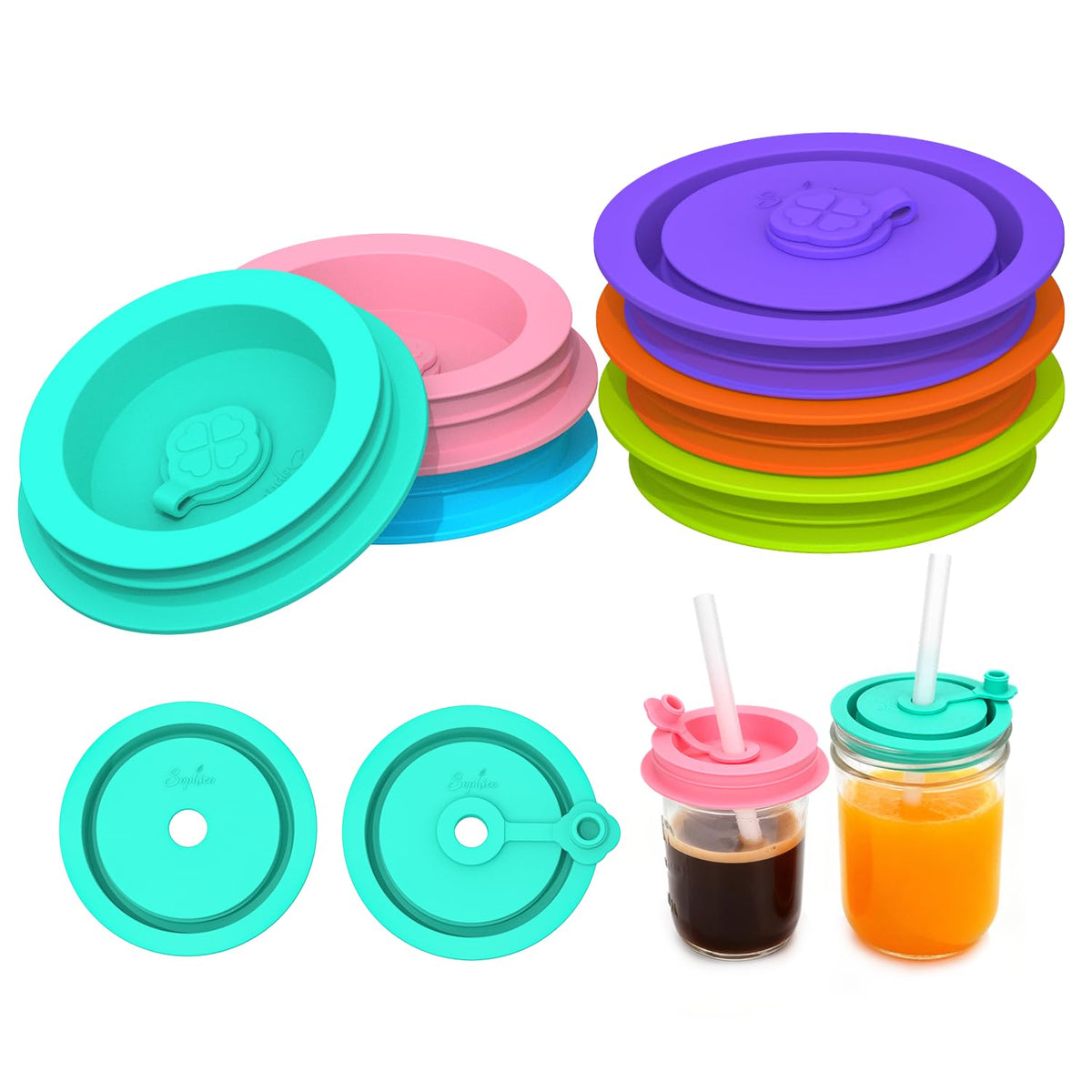 Tapas SOPHICO de silicona para Ball/Kerr, doble cara para tamaño regular.