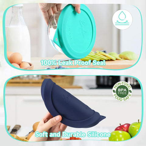 SOPHICO tapas silicona aptas para lavavajillas y congelador, fácil limpieza.