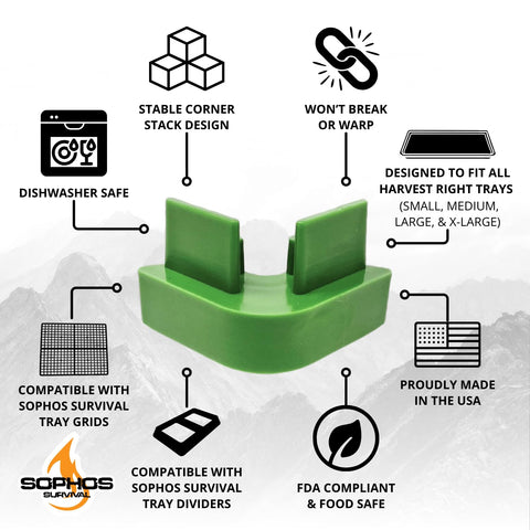 HDPE alimentario de Sophos Survival, resistente al frío y apto para lavavajillas.