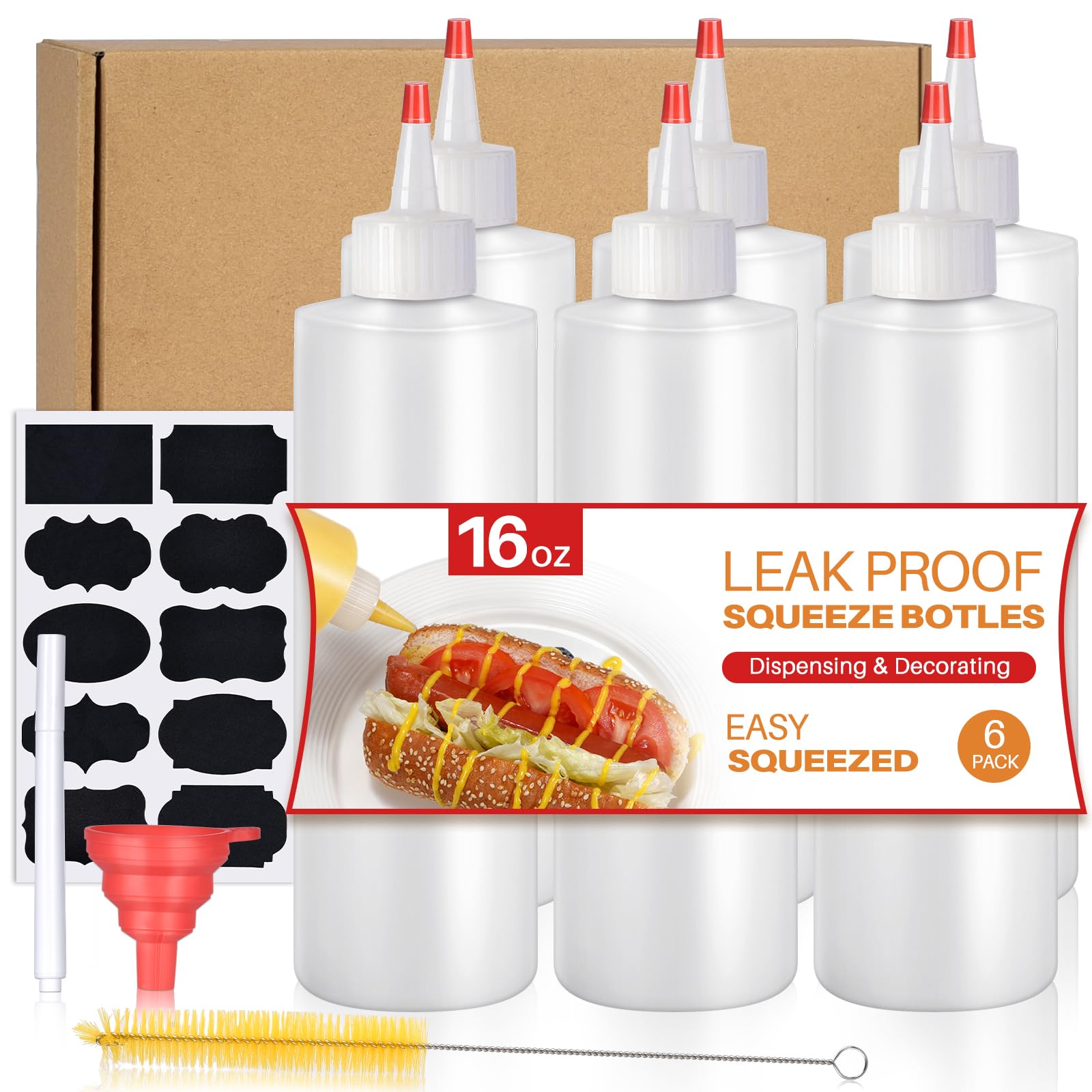 Botellas Sopito 16oz para dispensar condimentos con control