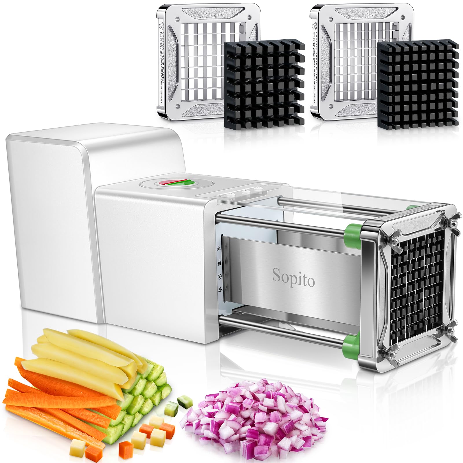 Sopito cortador eléctrico para patatas con corte uniforme