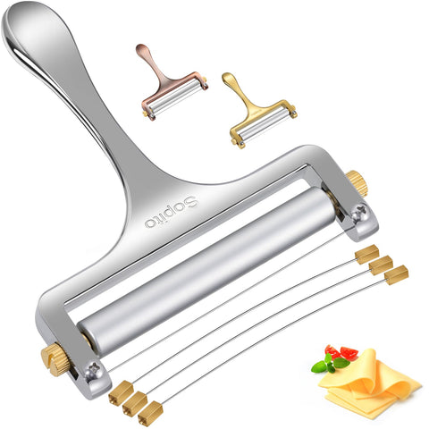 Sopito cortador de queso con alambre de acero inoxidable para rebanadas uniformes