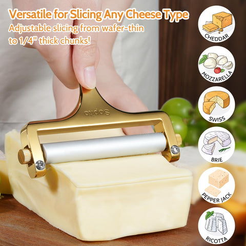 Sopito Cortaquesos con hilo ajustable para rebanadas finas a gruesas.