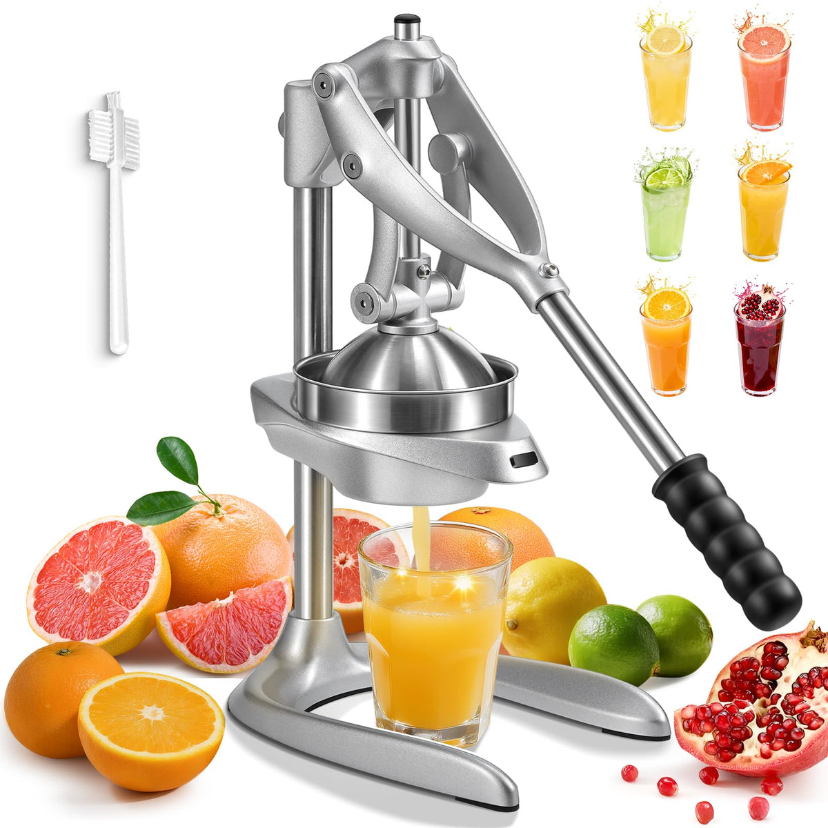 Sopito exprimidor manual de naranja con asa larga para jugo rápido
