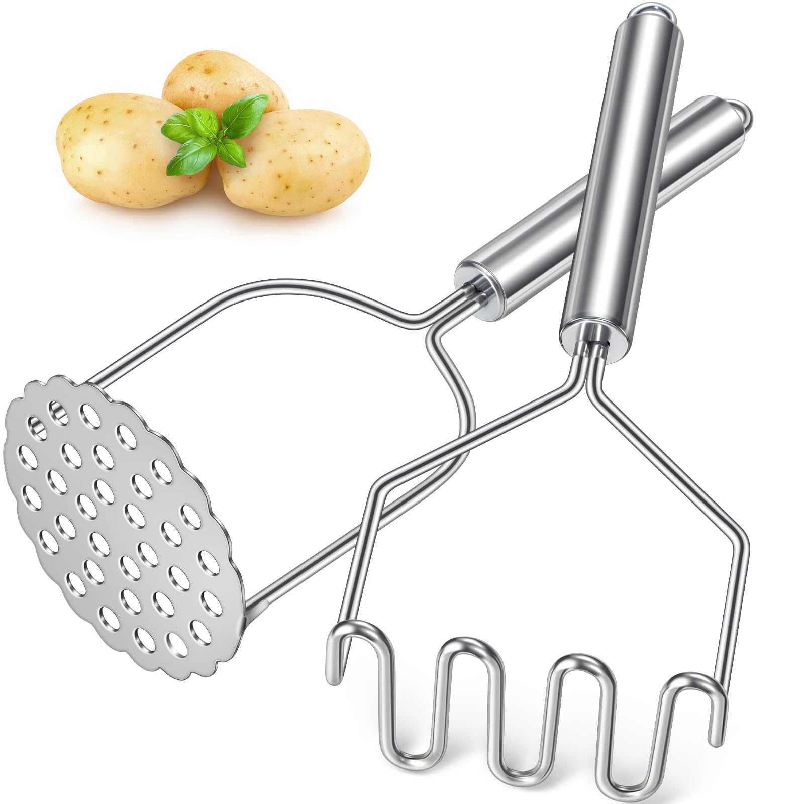 Sopito machacador-papas ondulado de acero inoxidable para resultados rápidos