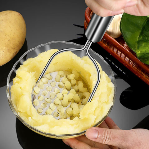 Sopito prensa-papas redonda de acero inoxidable para puré suave