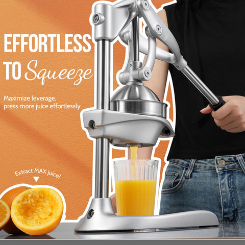 Sopito exprimidor con mango extendido facilita exprimido de cítricos.