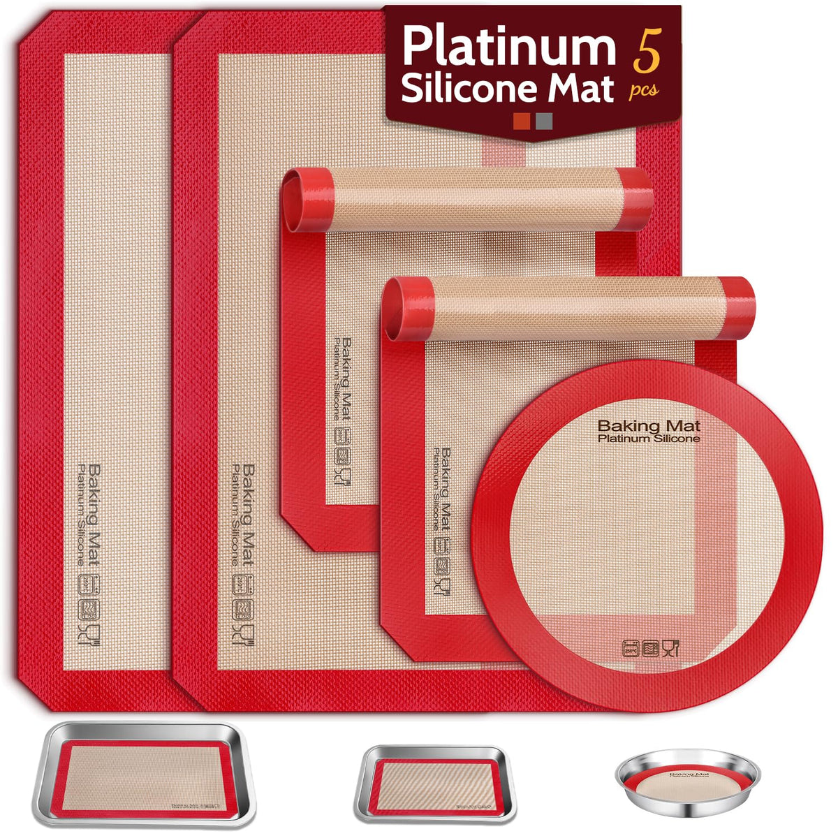 Sopito tapete silicona platino para media bandeja, antiadherente y duradero.