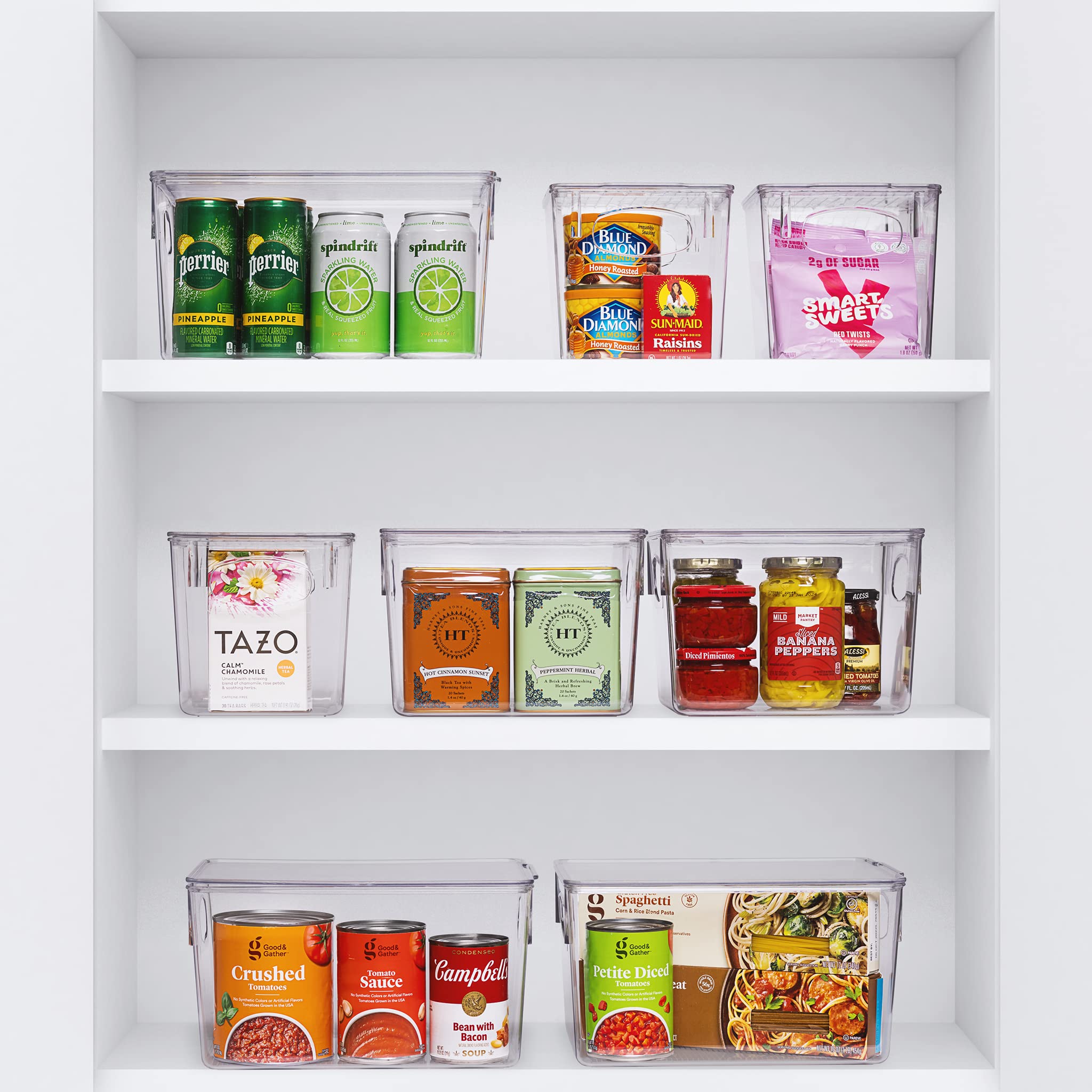 Sorbus cajas transparentes para nevera, acceso rápido a alimentos.