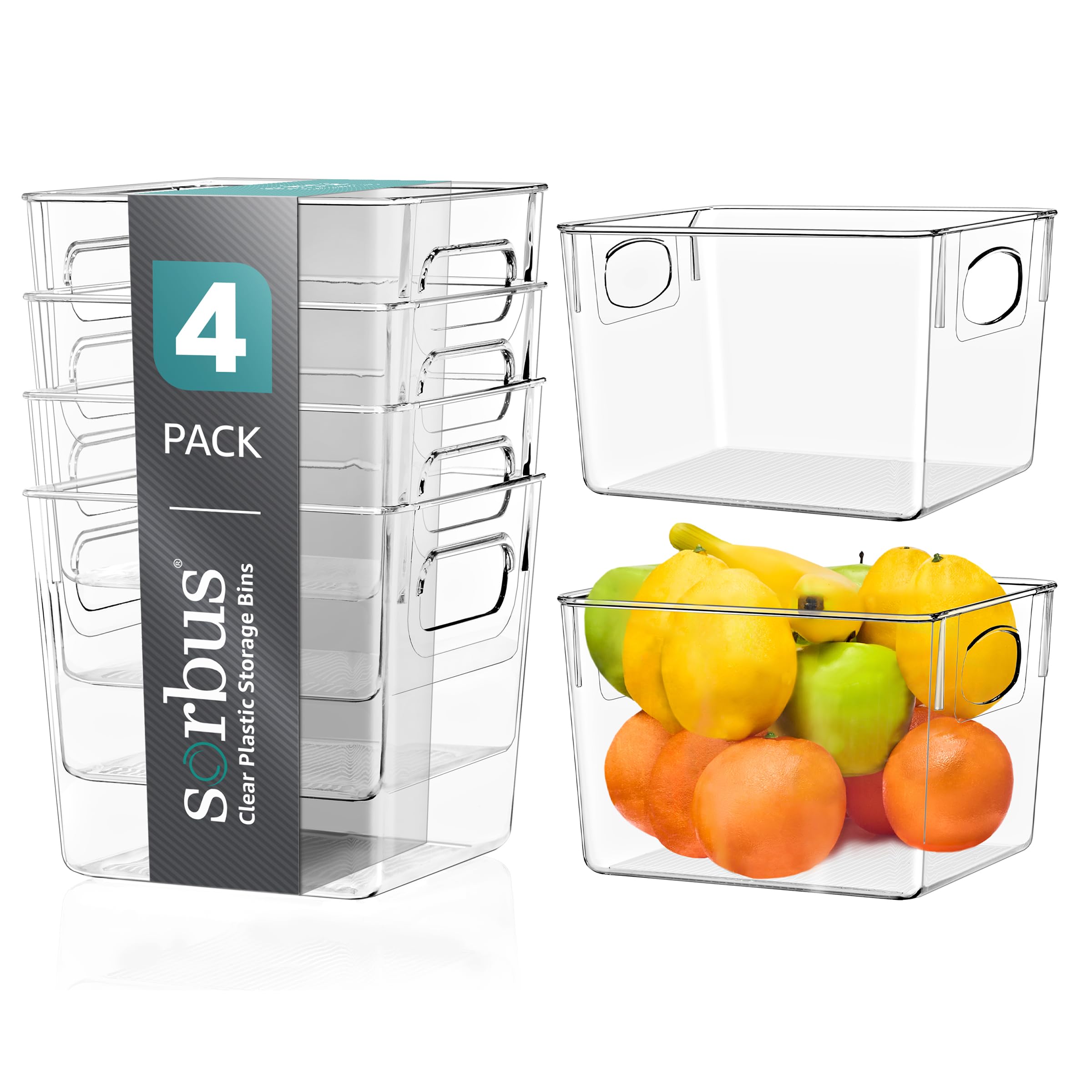 Sorbus cajas de plástico transparentes para ropa, fácil acceso y organización.