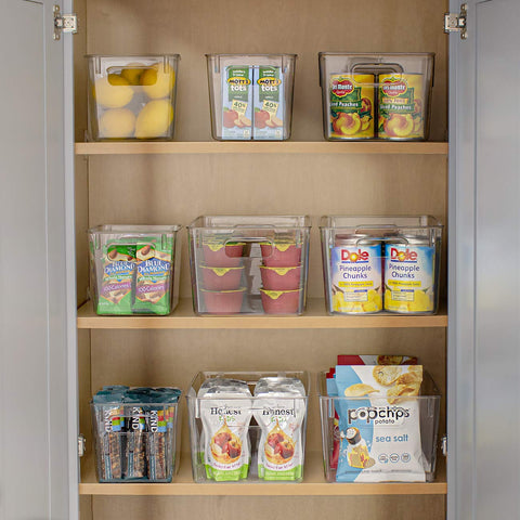 Cajas transparentes Sorbus para alacena y frigorífico, localización fácil de alimentos.