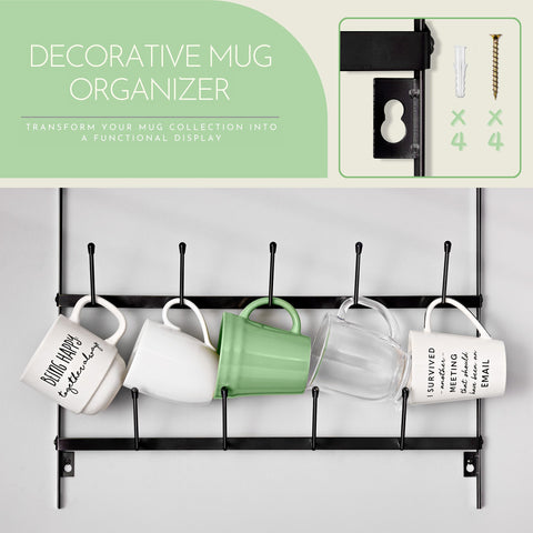 Sorbus detalle-ganchos-27: organización eficiente de tazas para uso diario.