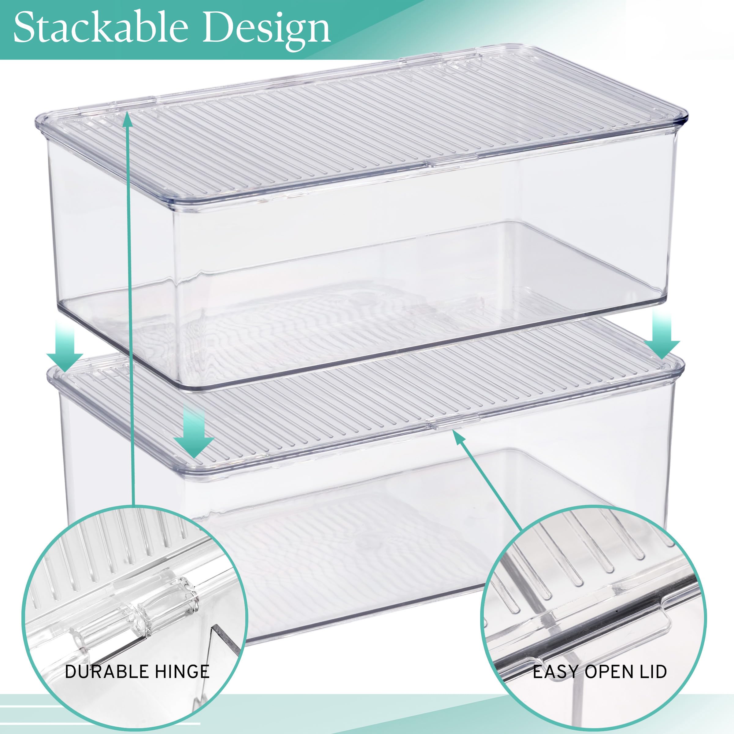 Diseño duradero de plástico transparente, libre de bisfenol A.