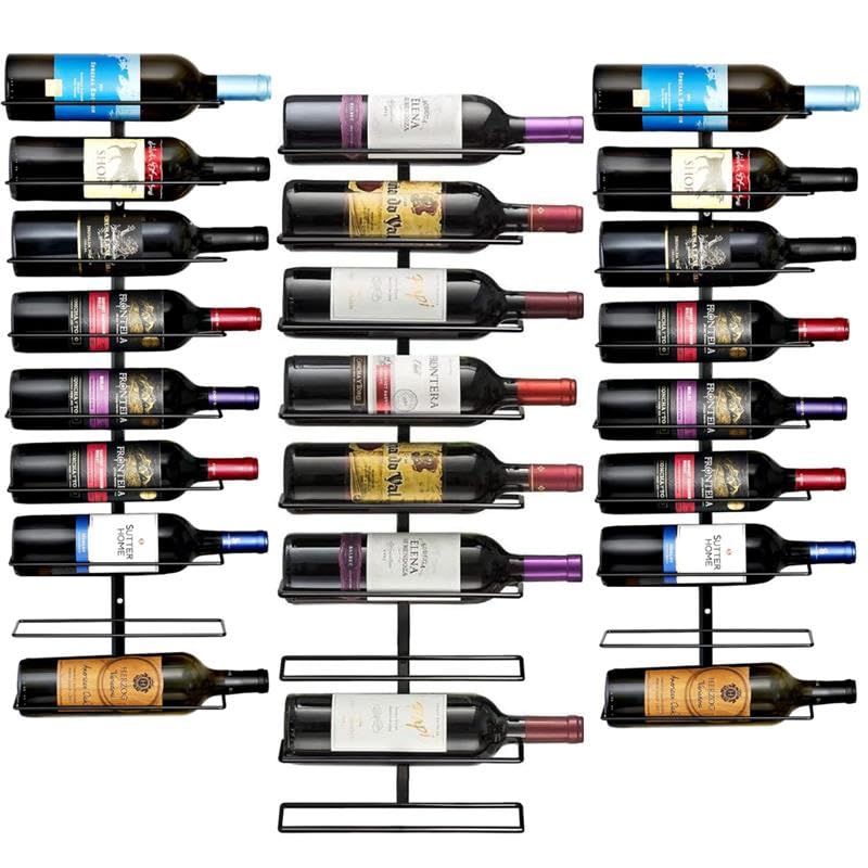 Sorbus estante de pared para vino, 9 botellas por estante, ahorro de espacio