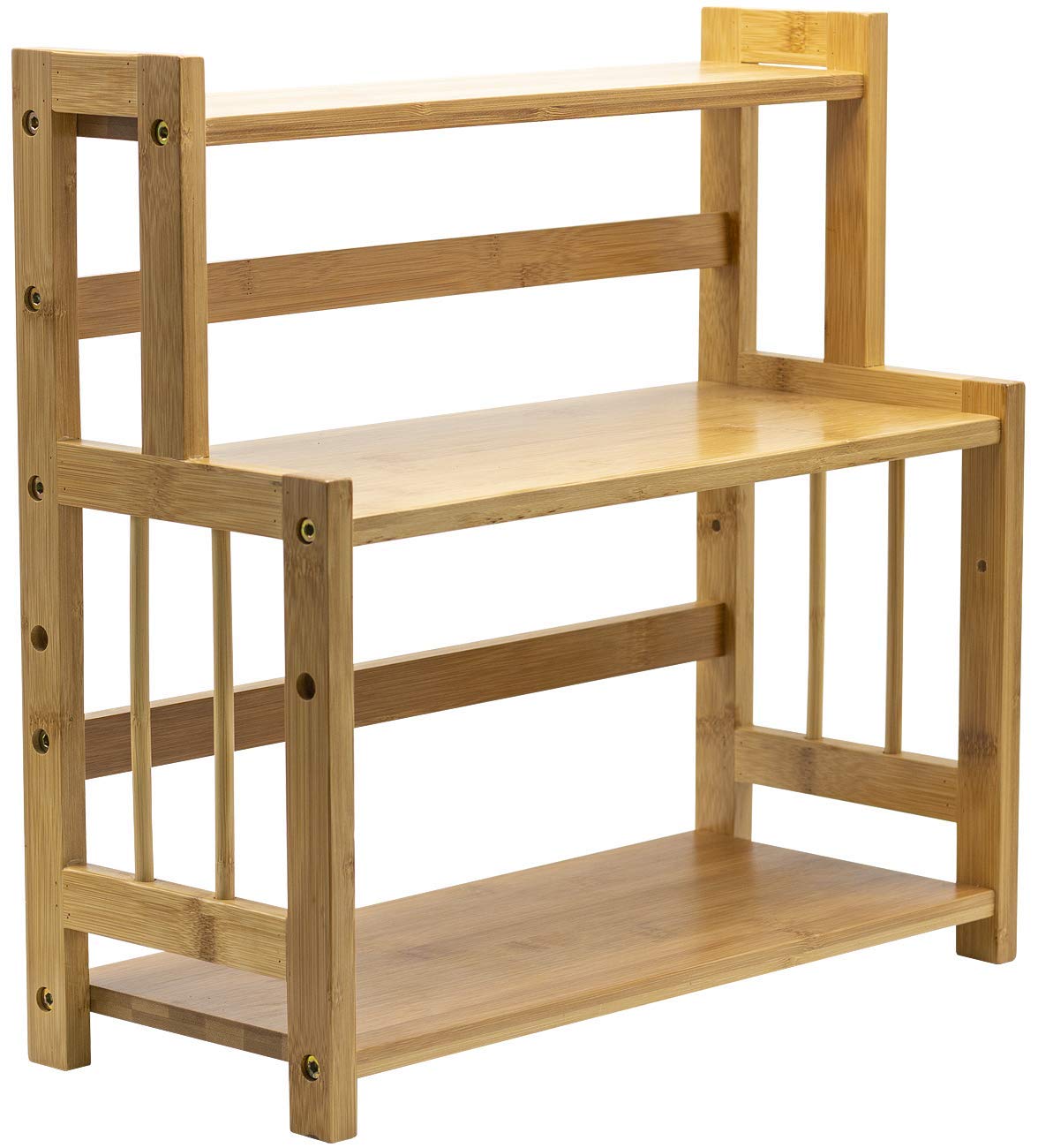 Sorbus organizador de bambú, vista frontal, ideal para especias y condimentos al alcance.