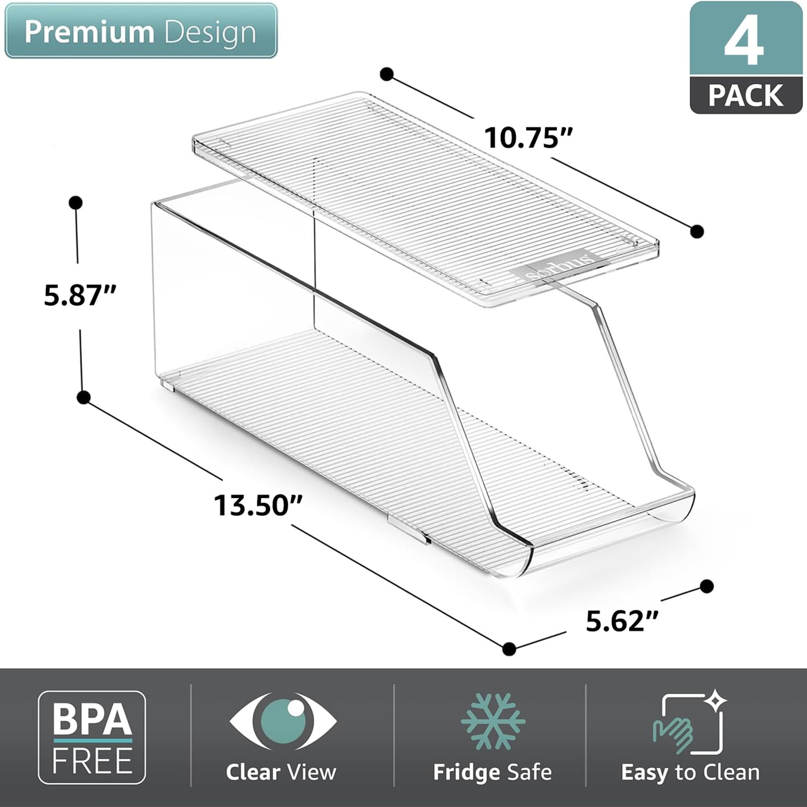 Sorbus organizador con visibilidad clara para localizar bebidas fácilmente.