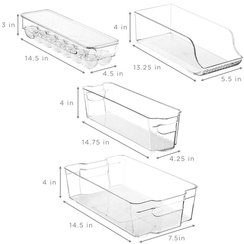 Sorbus juego de 8 organizadores: depósito compacto y apilable para maximizar espacio