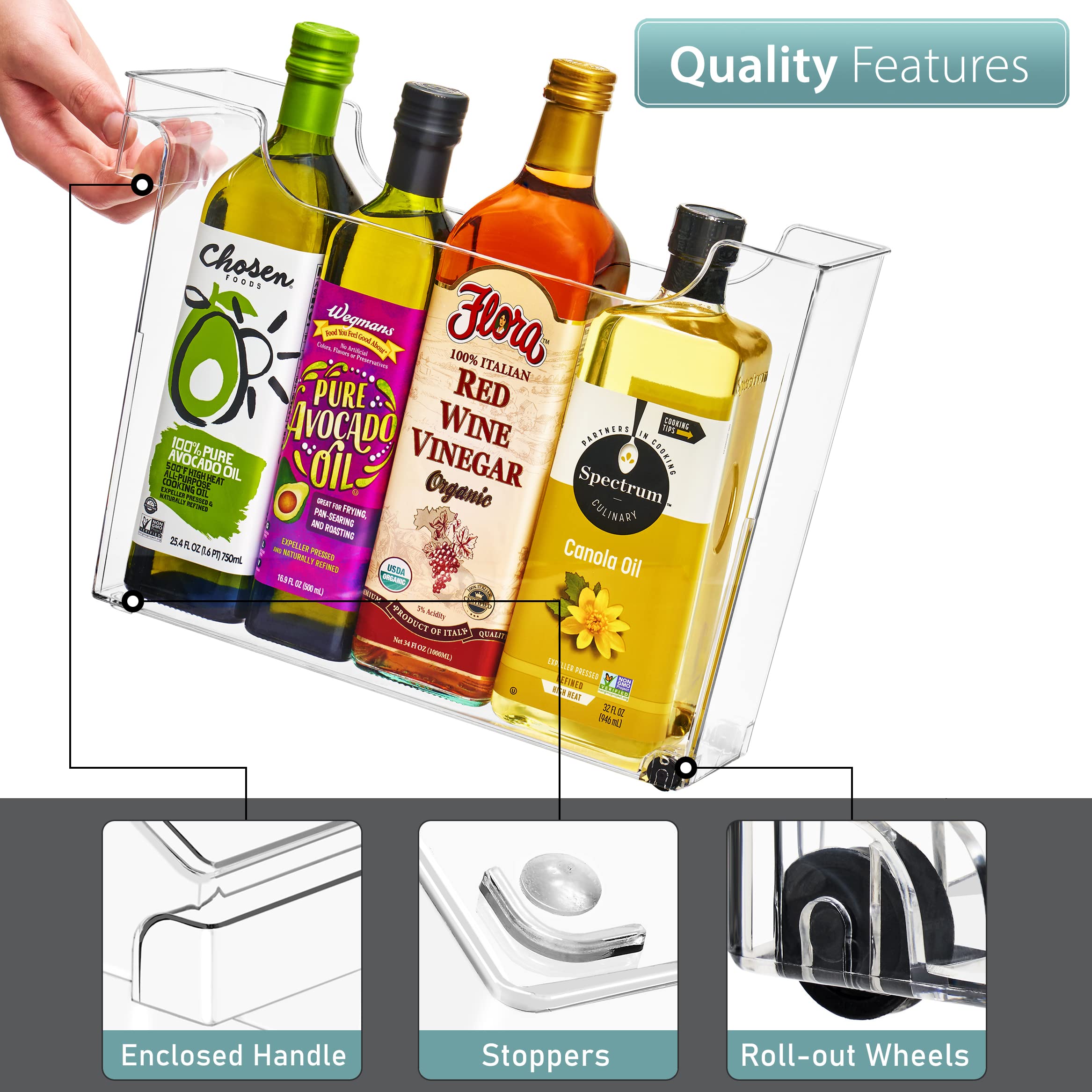 Sorbus organizadores transparentes para almacenamiento con visibilidad total