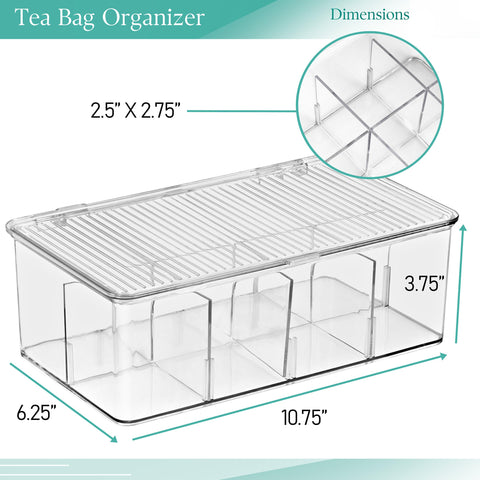 Sorbus para bolsitas de té y paquetes; ideal para almacenar ingredientes.