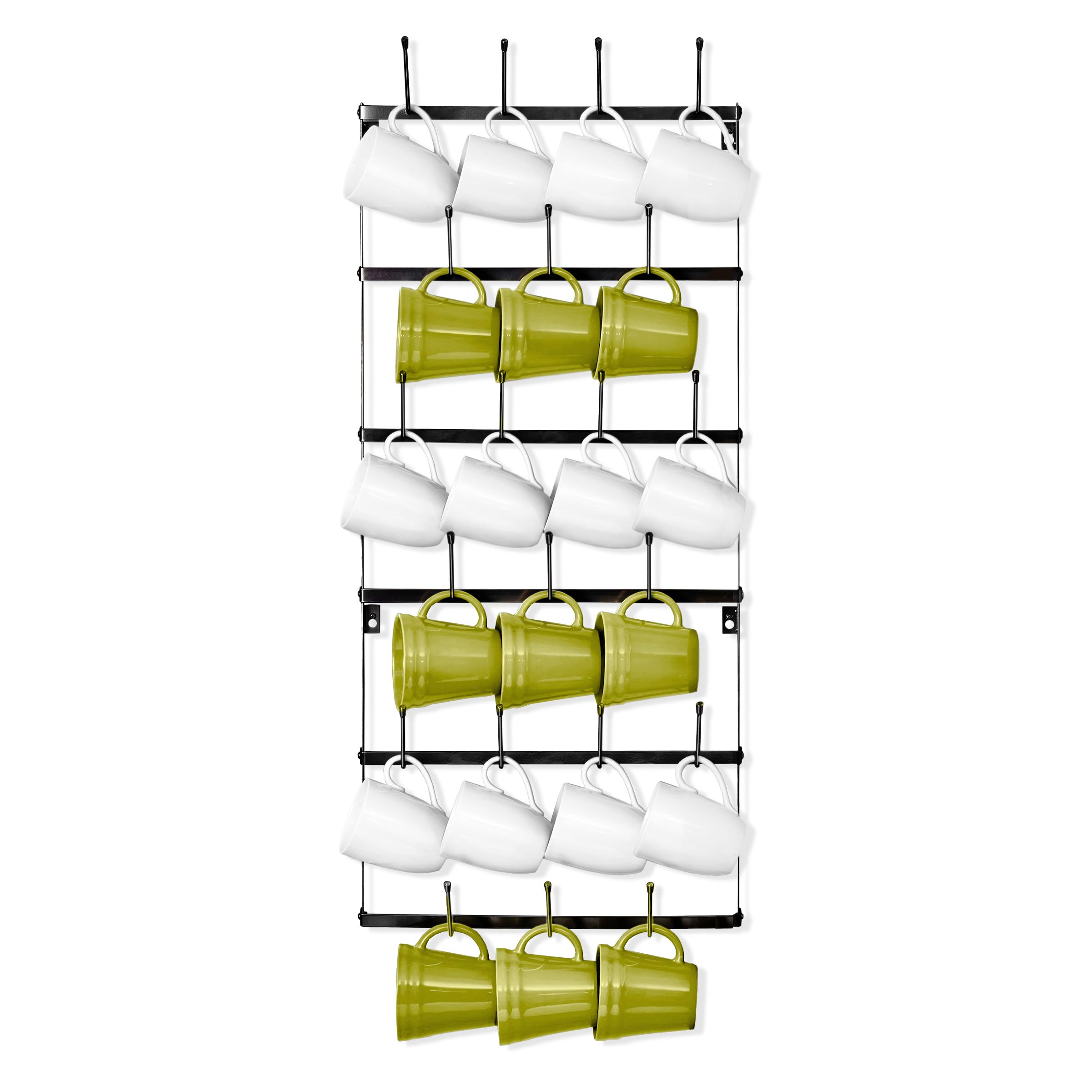 Sorbus porta-tazas en la pared con 21 ganchos para ordenar la cocina.