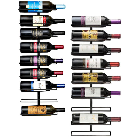 Sorbus rack pared vino 9 botellas, almacenamiento vertical elegante para bar en casa.
