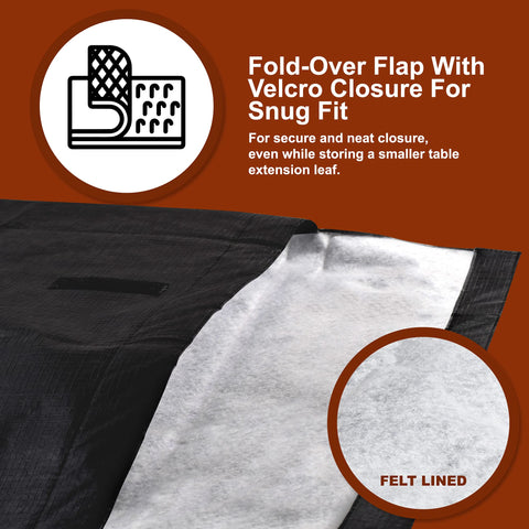 Sorfey interior con fieltro acolchado para proteger las hojas de mesa