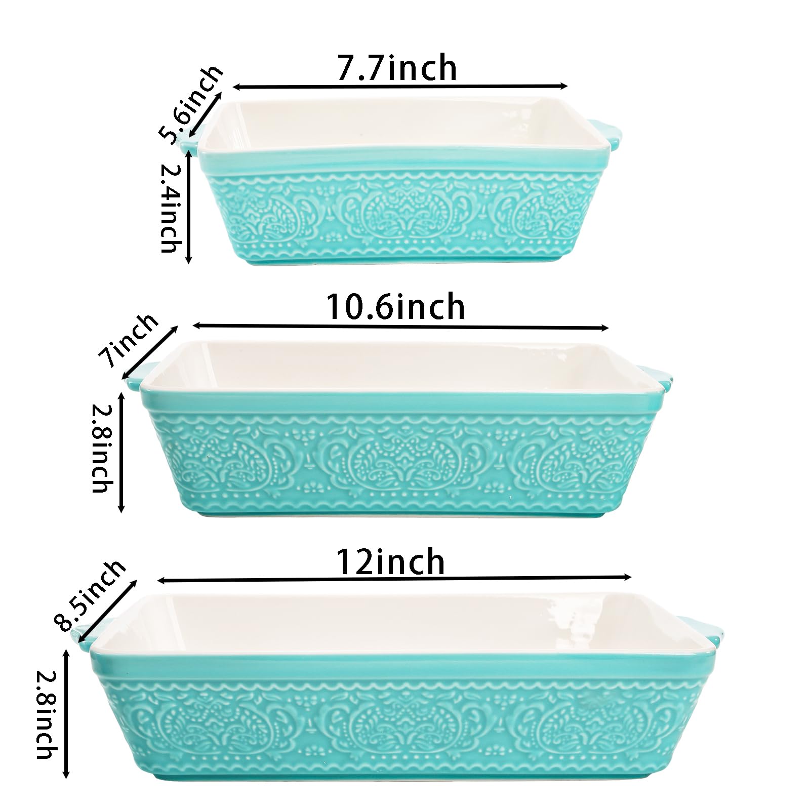 SOUJOY bandeja ceramica mediana rectangular para porciones uniformes y presentacion elegante.