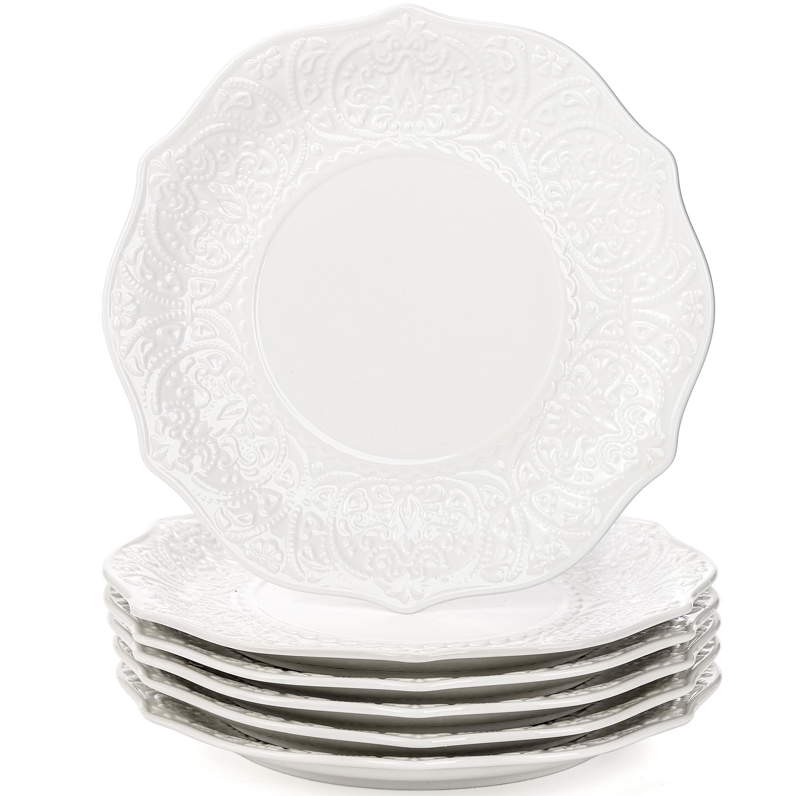 SOUJOY conjunto de platos de ensalada de 8 pulgadas, perfecto para comidas completas.