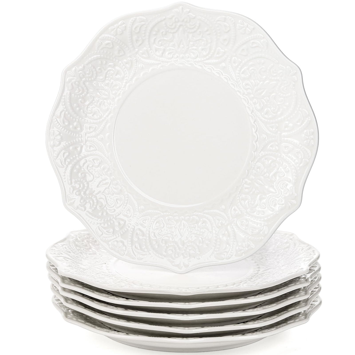 SOUJOY conjunto de platos de ensalada de 8 pulgadas, perfecto para comidas completas.