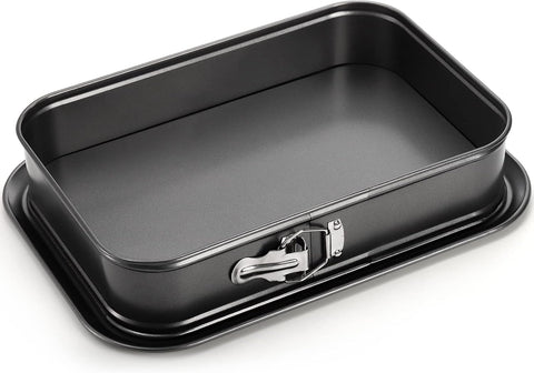 SOUJOY molde rectangular con fondo desmontable para pasteles grandes y desmolde sencillo