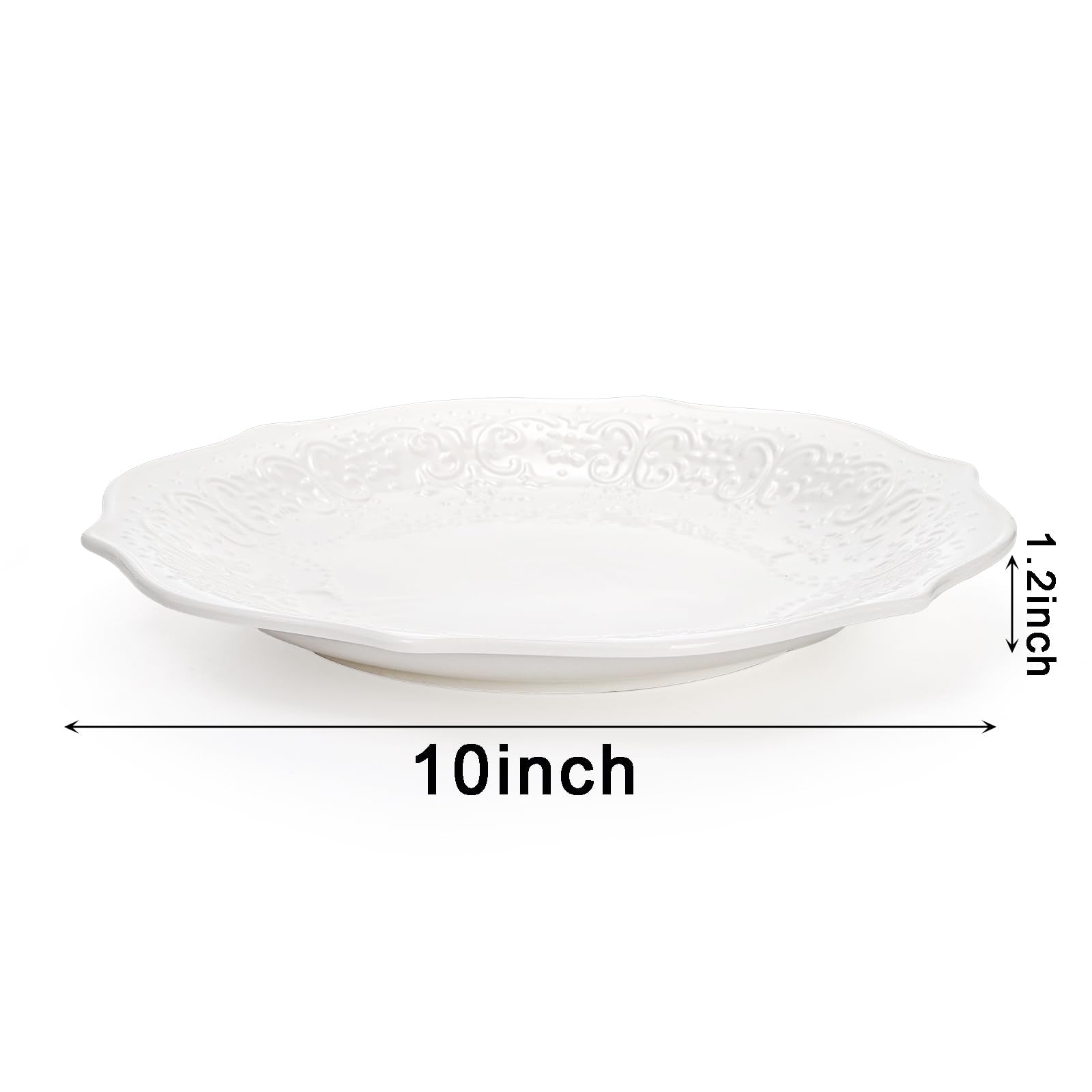 SOUJOY plato de ensalada con relieve lotus para una presentación atractiva.