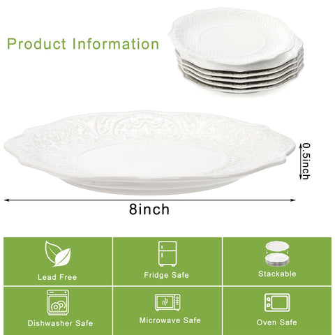 SOUJOY plato de porcelana con relieve y pétalos, perfecto para ocasiones especiales.