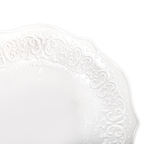 SOUJOY plato blanco apto para microondas y lavavajillas.