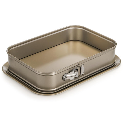SOUJOY bandeja rectangular antiadherente para desmoldar tortas sin esfuerzo