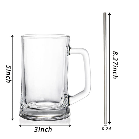 Vaso SOUJOY con asa y pajilla reutilizable para bebidas.