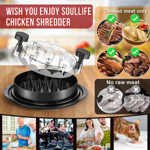 SoulLife Desmenuzador de pollo diseño versátil para carnes cocidas