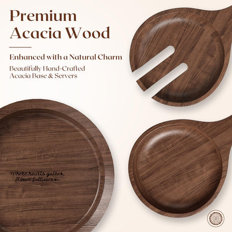 Utensilios de acacia SoulThink para servir con elegancia.