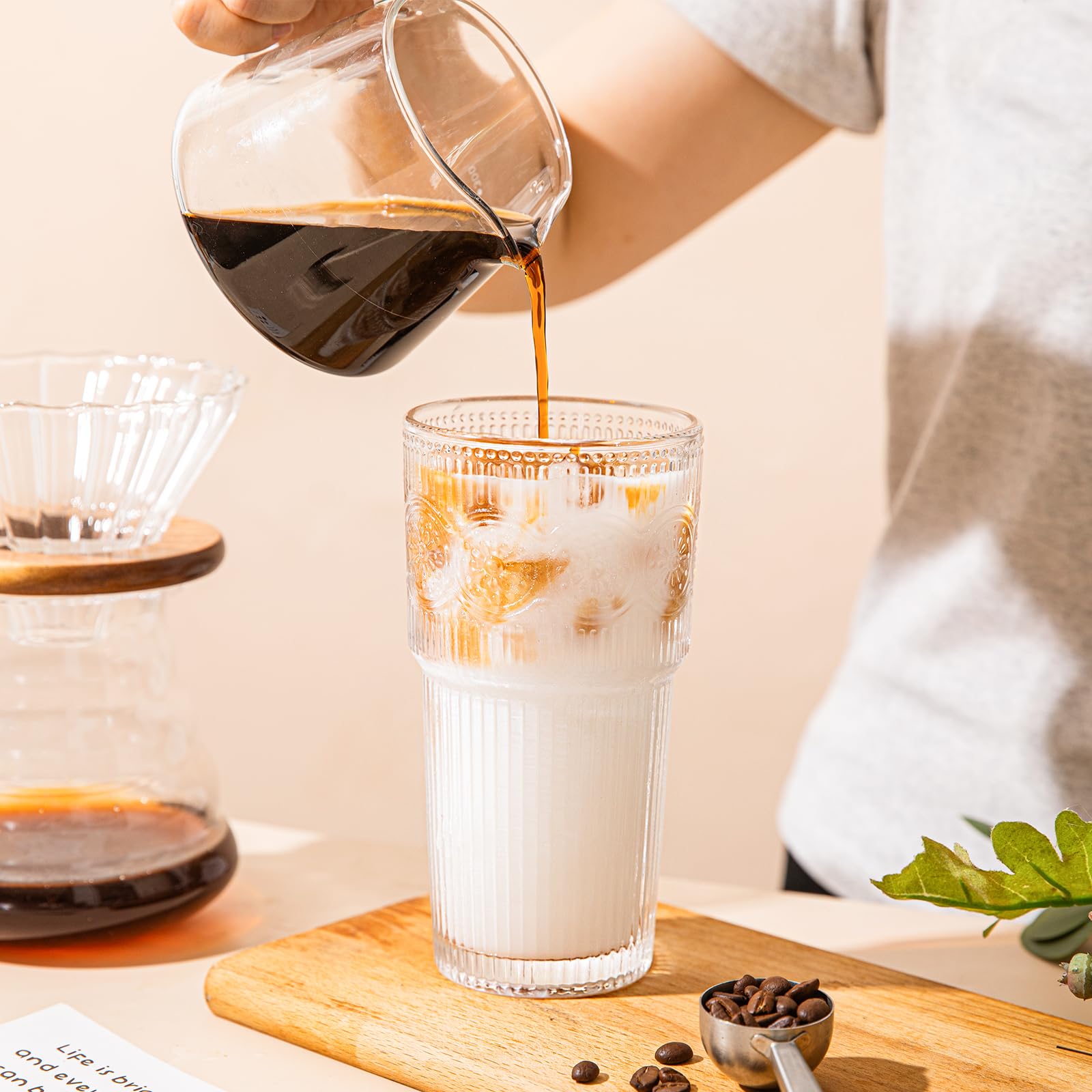 SoulTimes vaso cristal 20oz ecoamigable, alternativa reutilizable frente al plástico